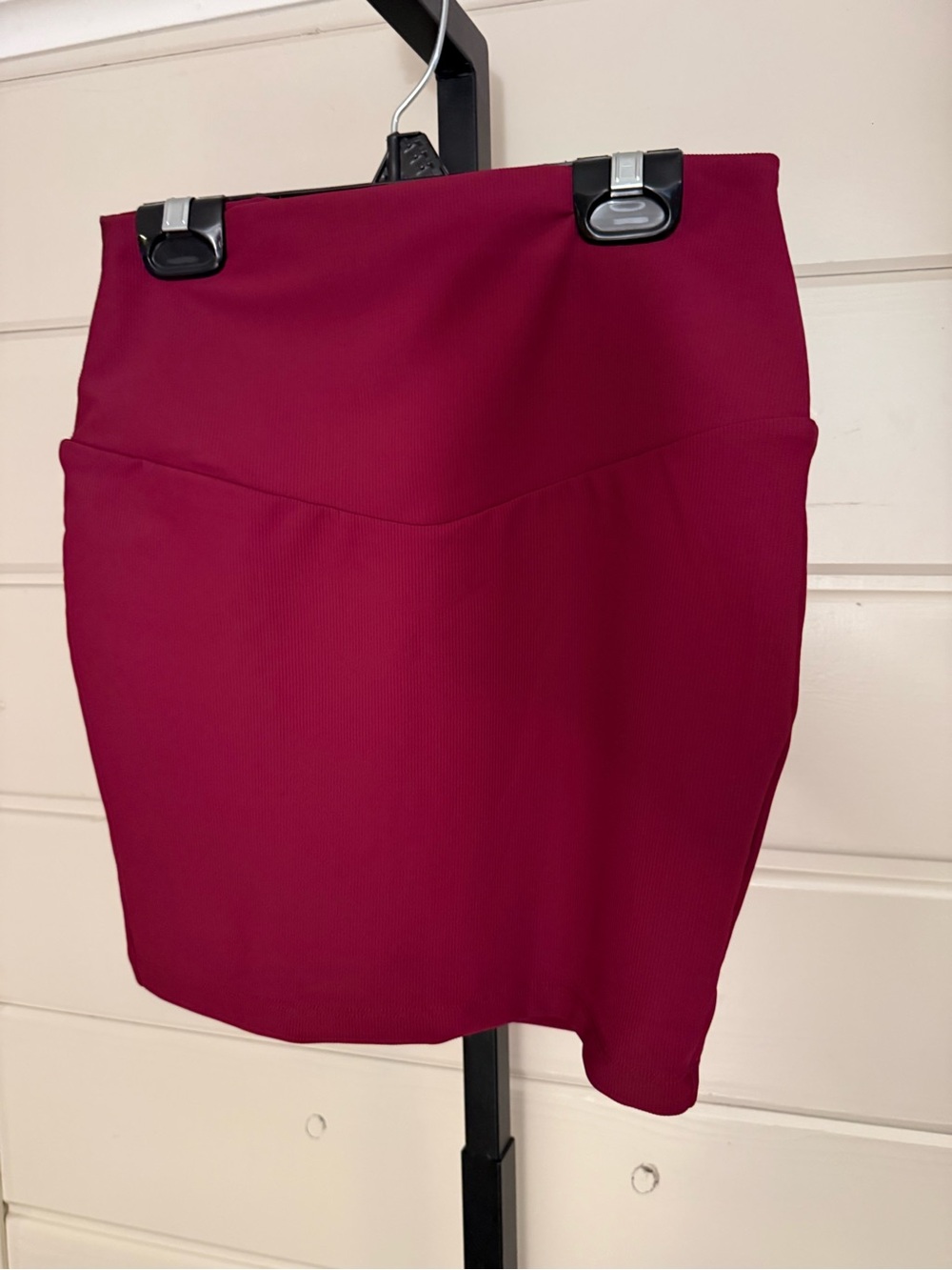 HALARA Burgundy High-Waist Pencil Skirt